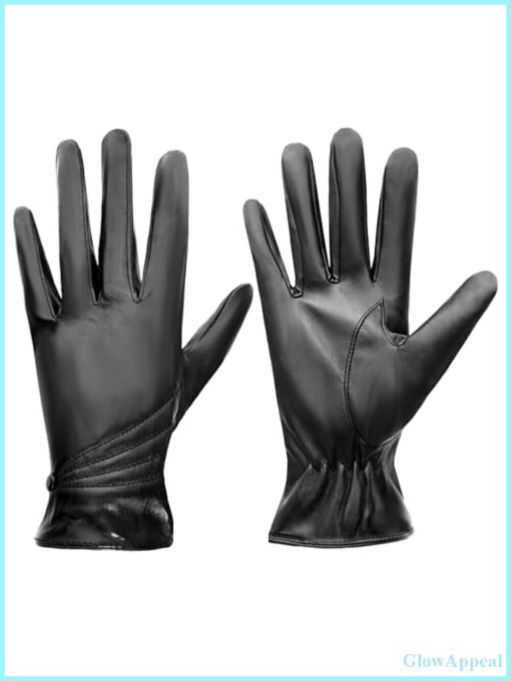 Women's Winter Leather Gloves with Fur Lining, Warm Driving Gloves
